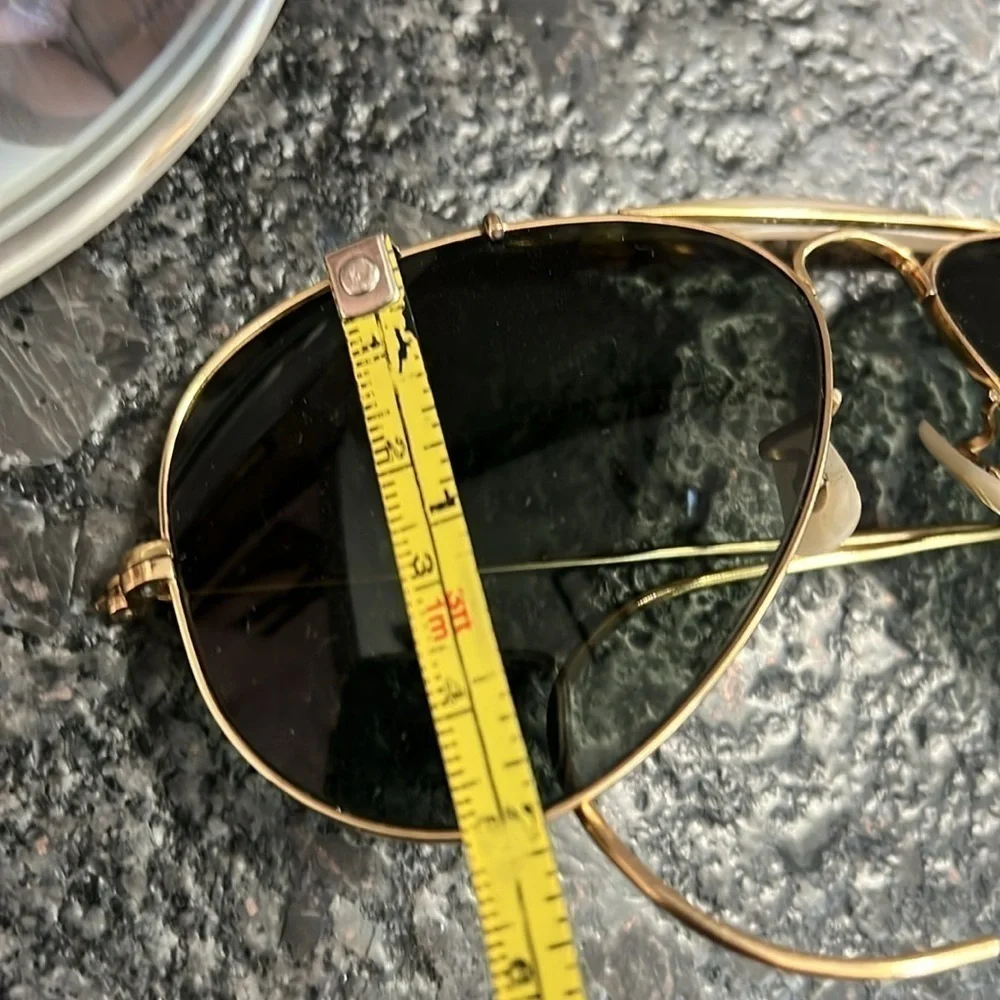 B & L Ray Ban Vintage 12K Gold Filled Aviator Glass Lens Sunglasses - RARE